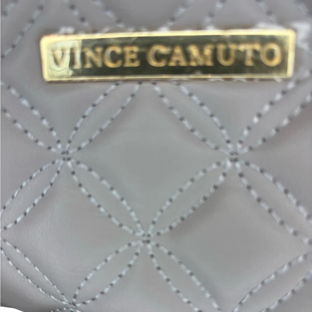 Vince Camuto Quilted Gray Cosmetic Bag
